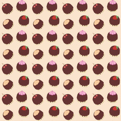 seamless background with cakes
