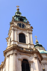 Fototapeta na wymiar View on Prague St. Nicholas' Cathedral