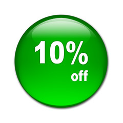 Boton brillante texto 10% off