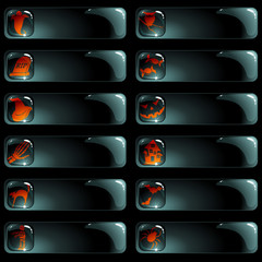 Set of 12 black halloween bars