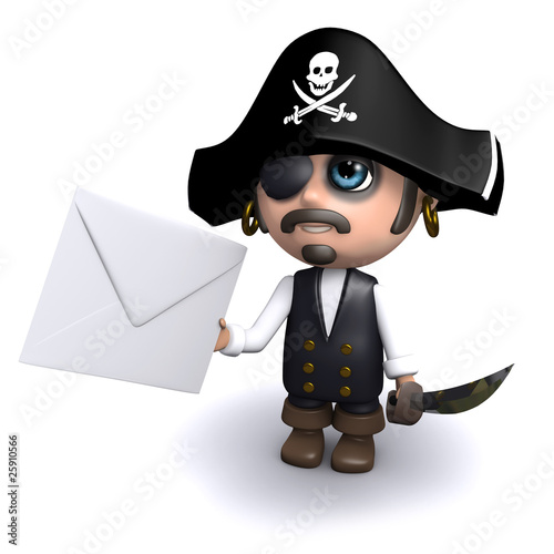 "3d Pirate mail" Stock photo and royaltyfree images on
