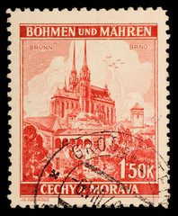 Vintage Czechoslovakia postage stamp