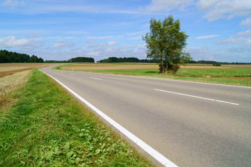 Landstraße, Landschaft, Verbindung