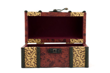 empty open treasure box