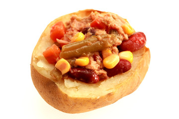 Jacket Potato with Tuna and Mixed Bean Salad