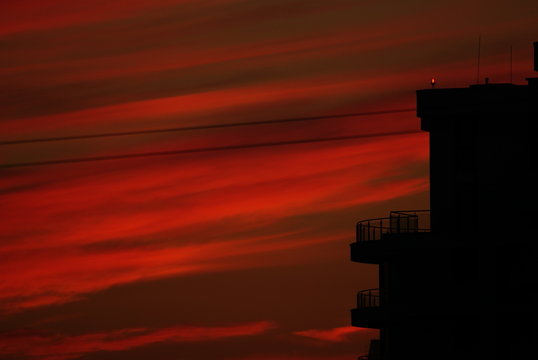 Fototapeta City sunset