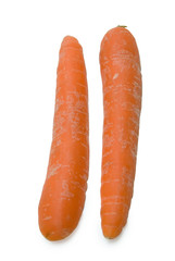 Carrots Isolated on a White Background
