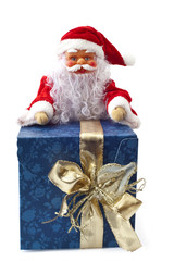 Santa Claus sitting on a parcel 1
