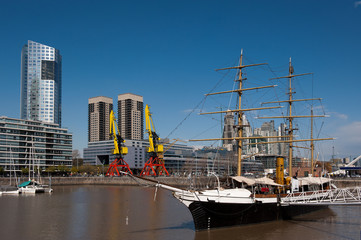 Puerto Madero, touristic destination in Buenos Aires, Argentina