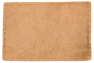 Light Blank Leather Jeans Tag Label Isolated