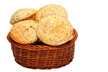 muffins in basket