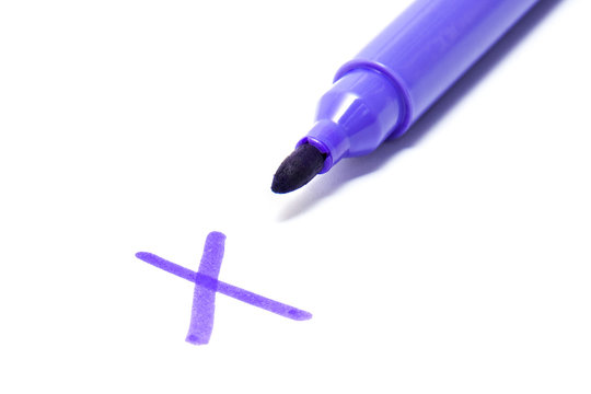 Purple Cross Drawing