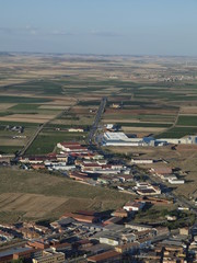 Vista aerea de Toro (Zamora) y su campo