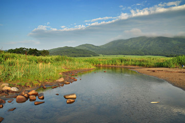 Beautiful landscape, river, Russia, Primorye, Maritime preserve