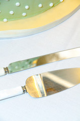 Cake knife and serving utensil