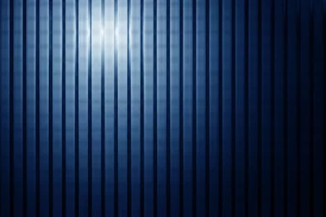 Stof per meter Licht en schaduw light on blue striped abstract background.