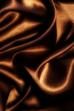 abstract fabric wavy brown silk