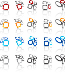 Set of modern emblems.