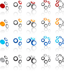 Set of modern emblems.