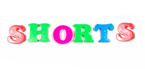 shorts written in fridge magnets