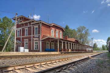 Fototapeta na wymiar Provincial Railway Station