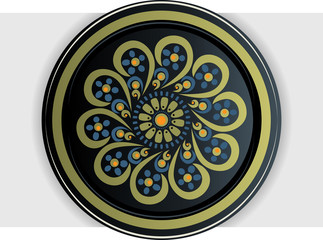 khokhloma style plate