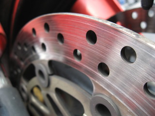 Scheibenbremse an einem Motorrad