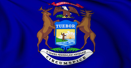 Michigan flag - USA state flags collection
