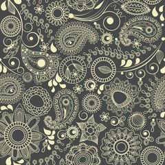 Floral seamless background, paisley motif