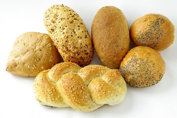 various rolls for breakfast