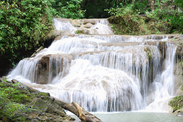 Waterfall Erawan, in Kanchanabury, Thailand