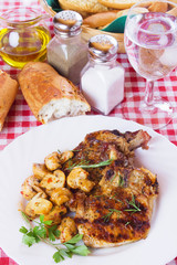 Grilled pork loin chops
