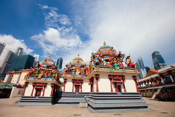 Naklejka premium Sri Mariamman Temple in Singapore