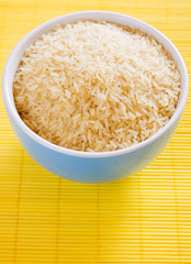 Raw rice in a bowl