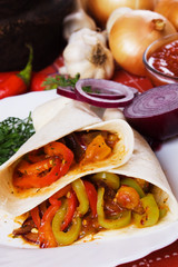 Vegetarian tortilla wraps