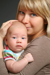 mother and her little baby