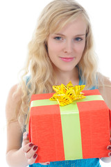 blonde with a gift