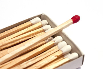 Allumettes blanches et rouge