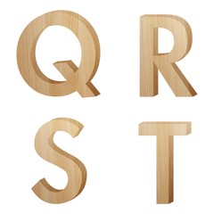 wood letter (qrst)