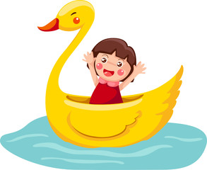 Obraz premium Swan boat
