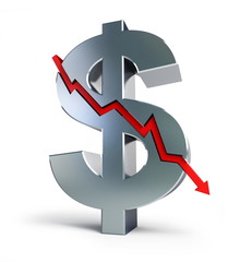 dollar sign is cracked, dollar crisis