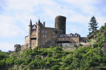 Fototapeta na wymiar Castle Katz - Upper Middle Rhine Valley, Germany