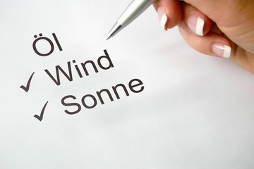 öl - wind - sonne