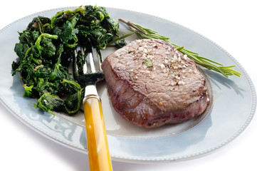 tenderloin with spinach-filetto e spinaci