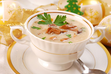 mushroom soup with cream for christmas