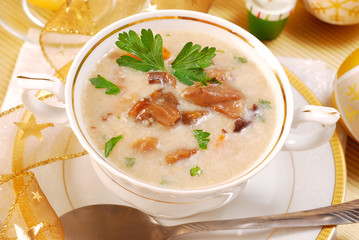 mushroom soup with cream for christmas