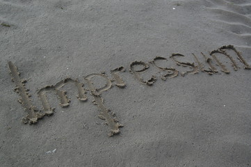impressum im sand