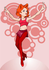 Girl in red
