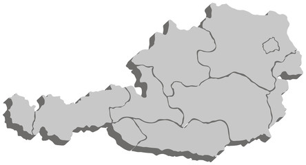 Landkarte von Österreich