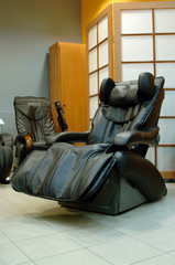 black massage chair